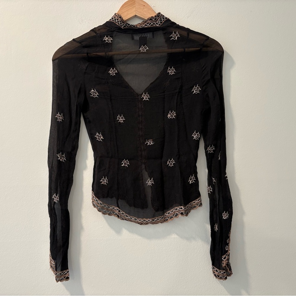 Laundry by Shelli Segal Vintage Sheer Top ASO Lorelai Gilmore - Picture 2 of 10